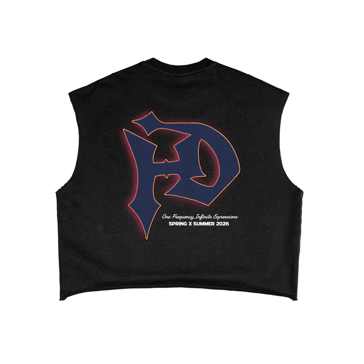 The Asphalt Tank - French Terry Boxy Tank Top, back view