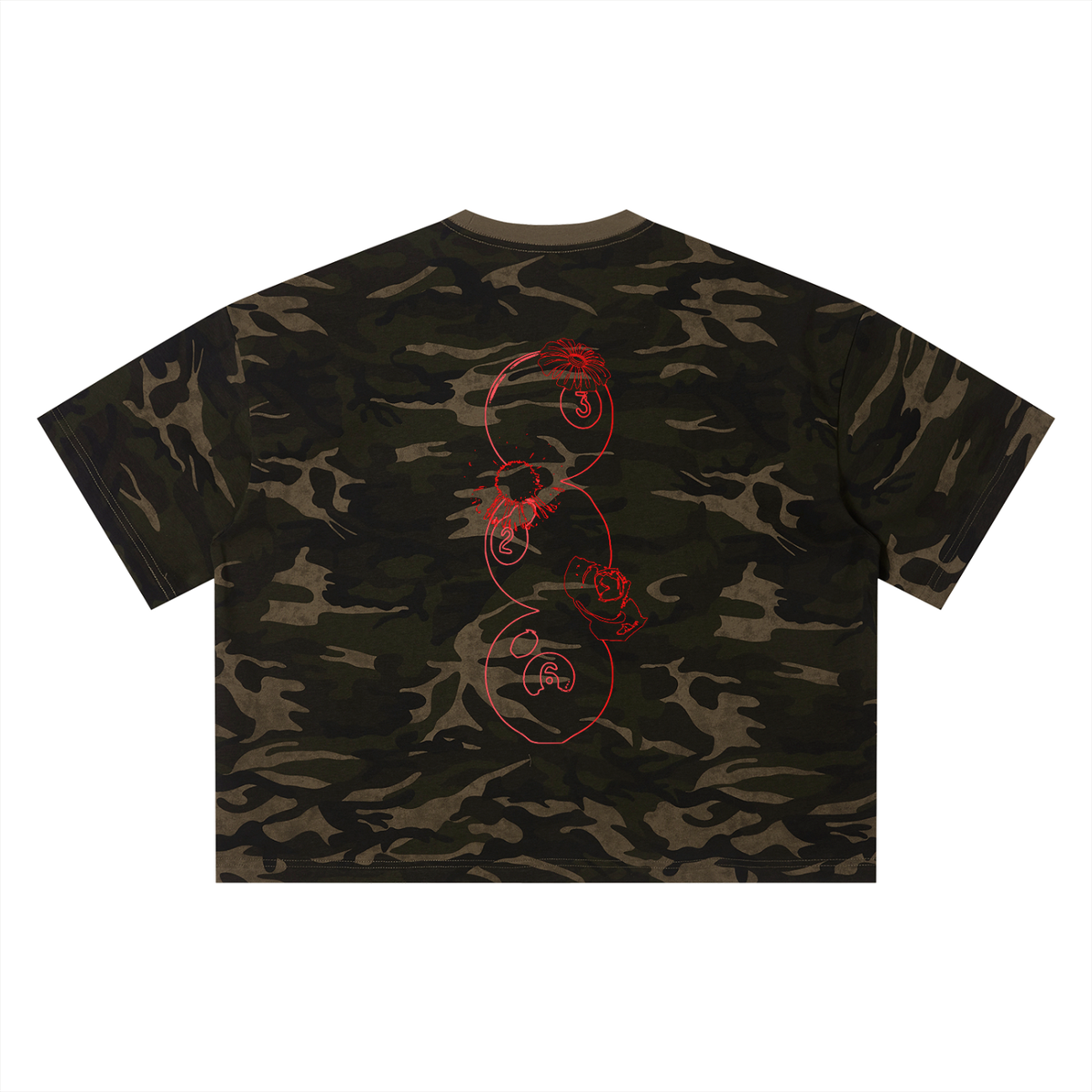 The Incognito Tee - Hey You — The Camo Boxy Tee, back view