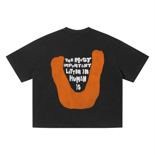 The Sunset Strip Tee - Unisex Vintage Wash Boxy T-Shirt, back view