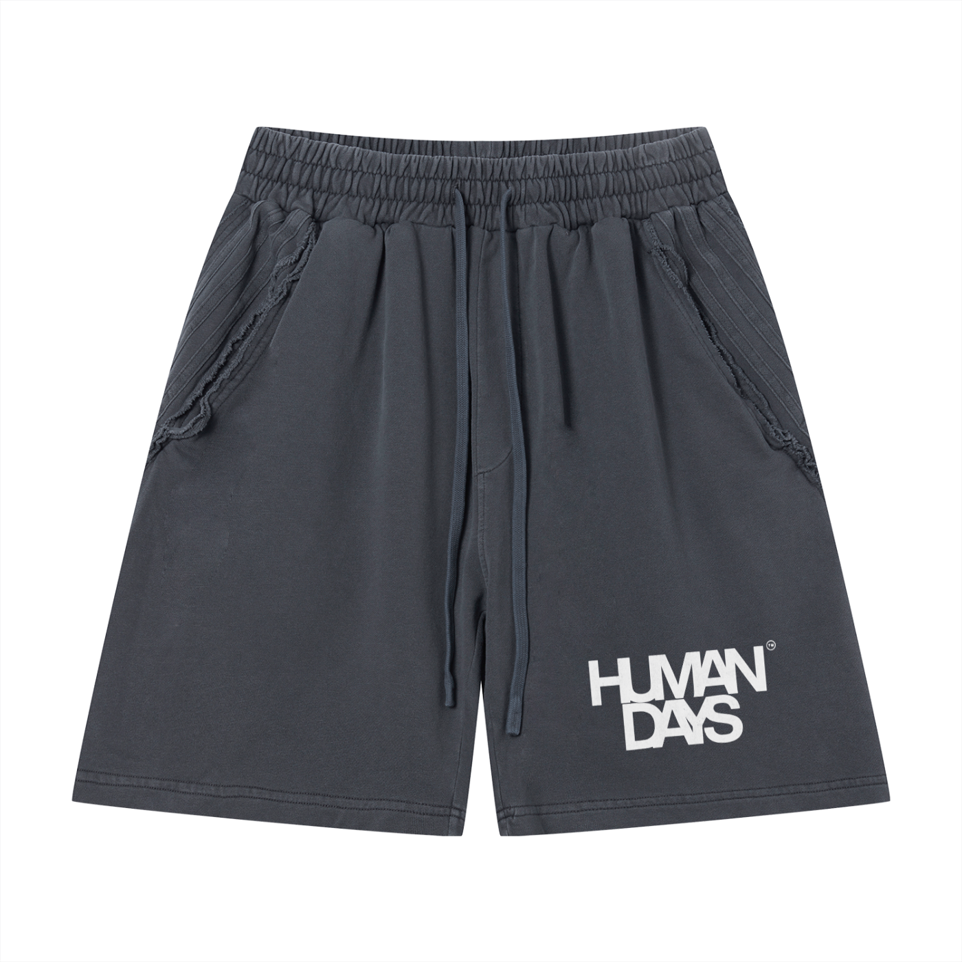 Unisex Vintage Wash Raw Edge Shorts