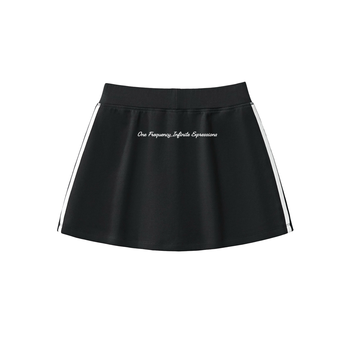 The Finish Line Skirt - Hey You — The Mini Skirt (Black), back view