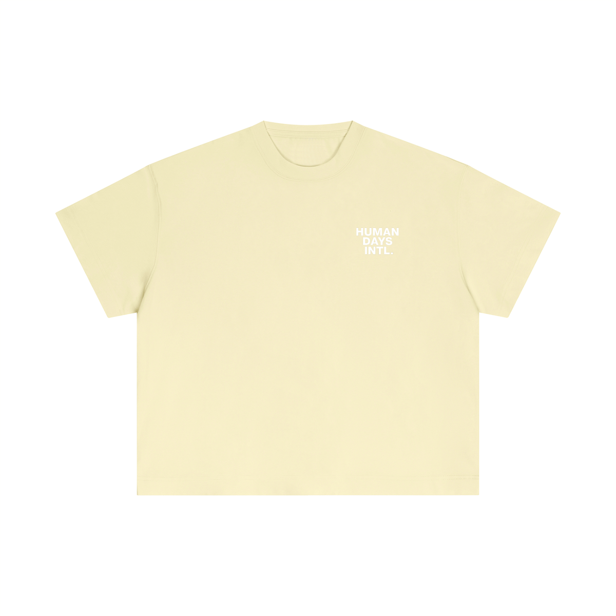 The Worldwide Tee - Essential Cotton Boxy T-Shirt, detail view