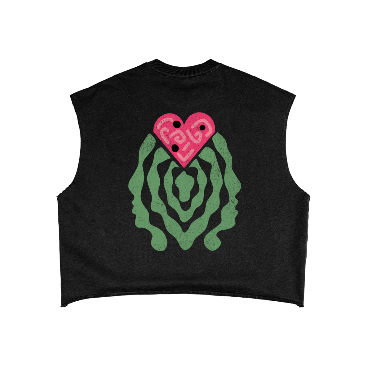 The Crush Tank - French Terry Boxy Tank Top, back view