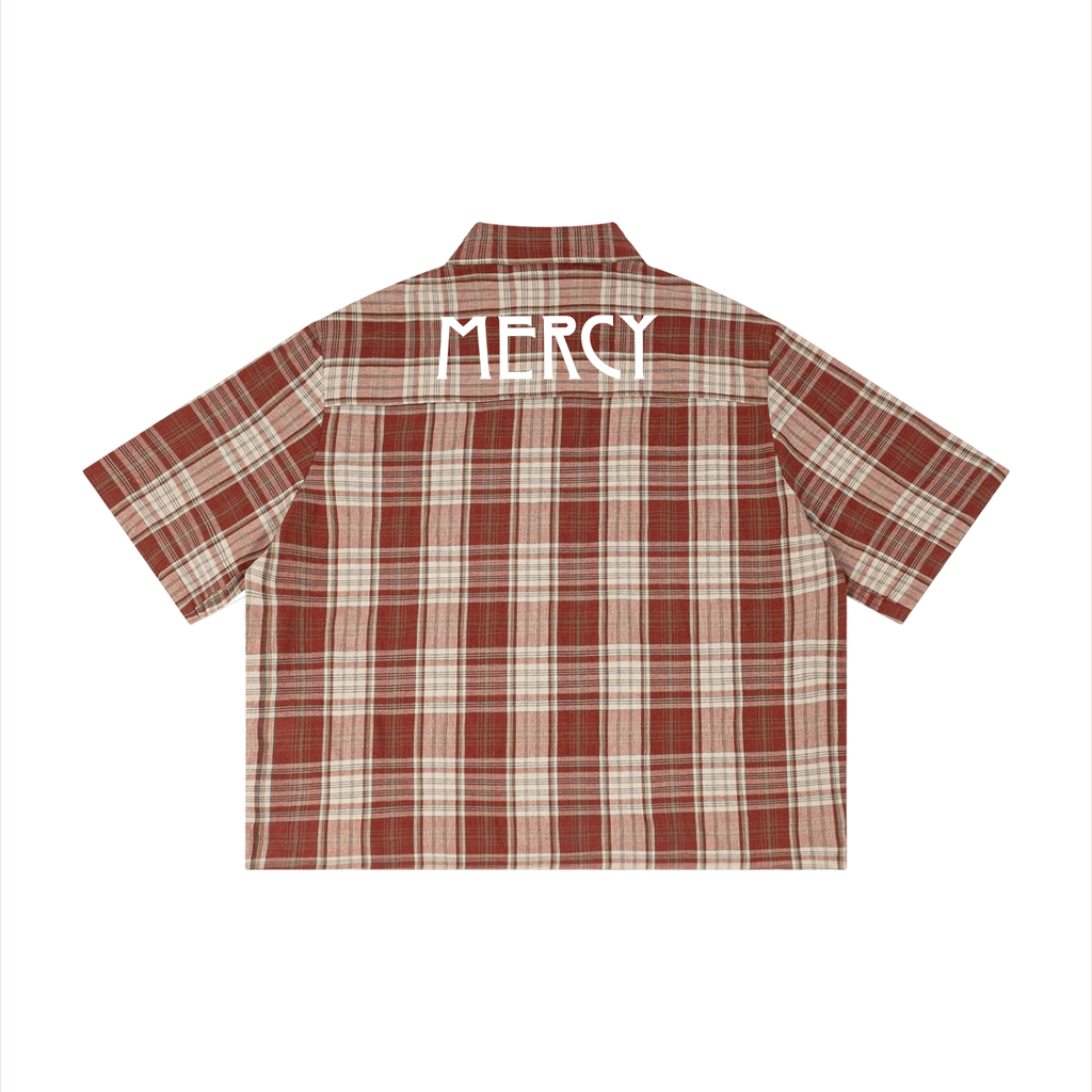 Unisex Plaid Boxy Short Sleeve Shirt