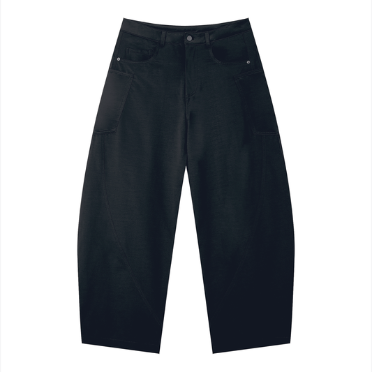 The Parachute Pants - Human Days Barrel Leg Trousers, front view