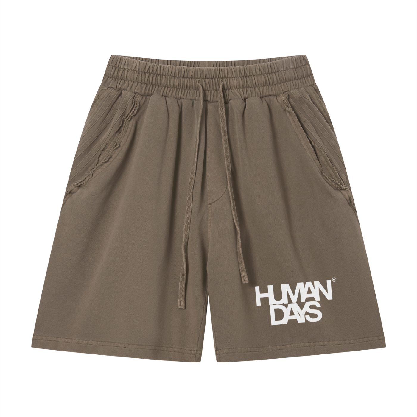 Unisex Vintage Wash Raw Edge Shorts