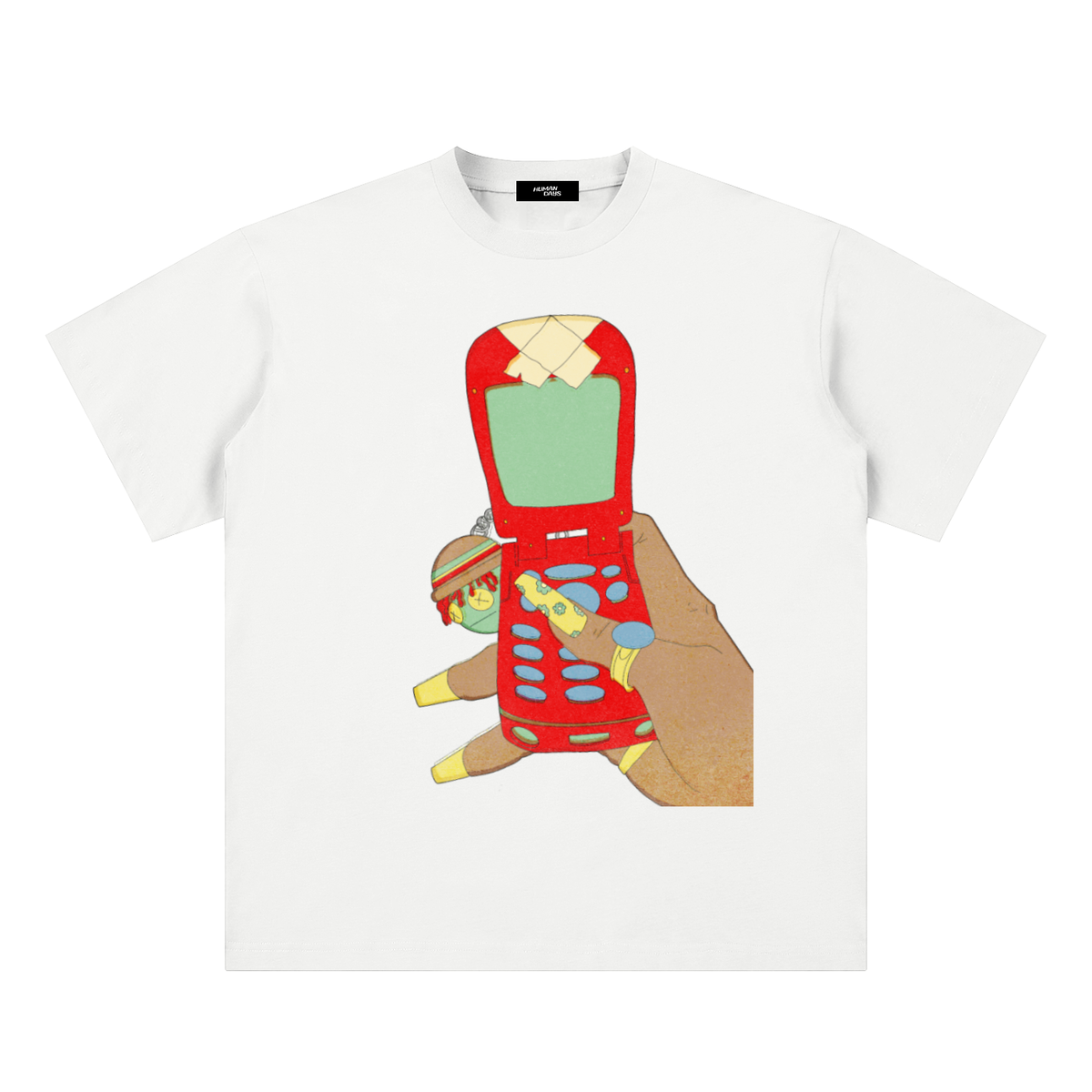 The Flip Phone Tee - flip phone graphic detail