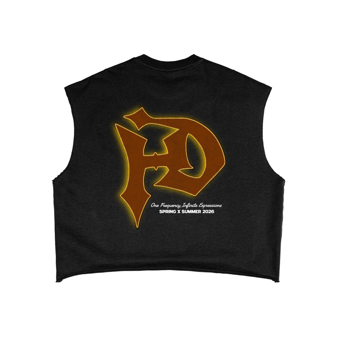 The Blacktop Tank - French Terry Boxy Tank Top, back view