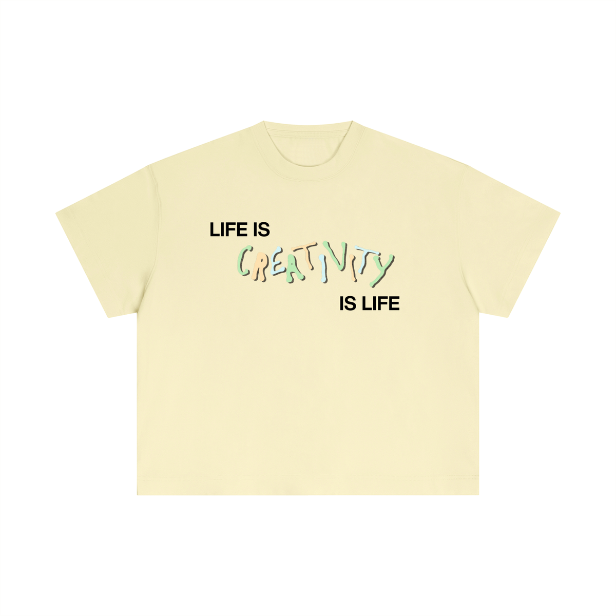 The Manifesto Tee - Essential Cotton Boxy T-Shirt, front view