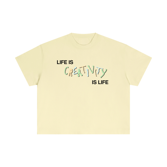 The Manifesto Tee - Essential Cotton Boxy T-Shirt, front view
