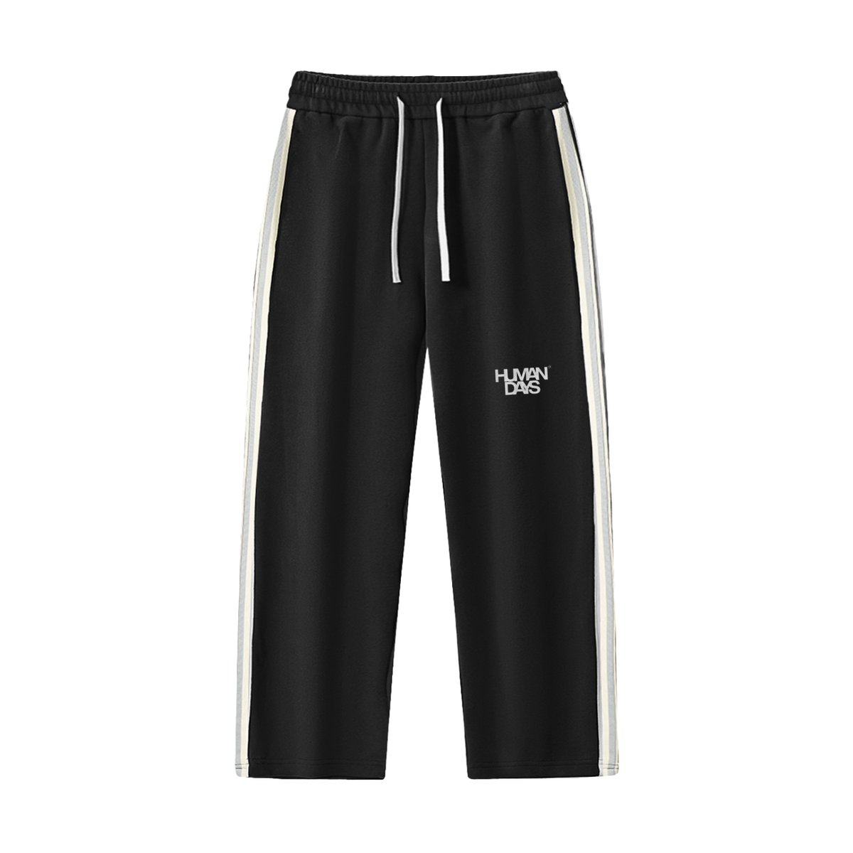 The Night Game Pants - Contrast Side-Stripe Straight-Leg  Pants, front view