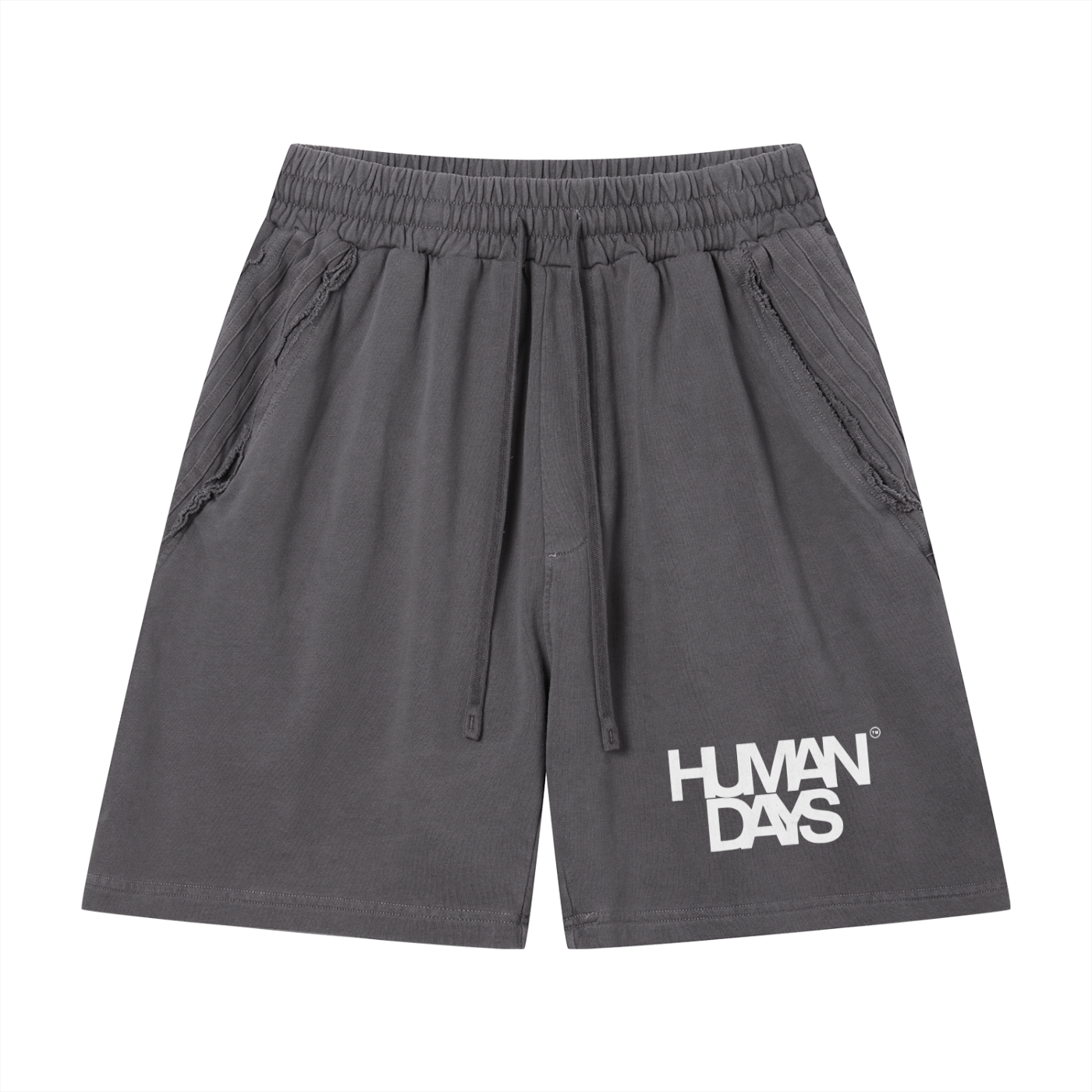 Unisex Vintage Wash Raw Edge Shorts