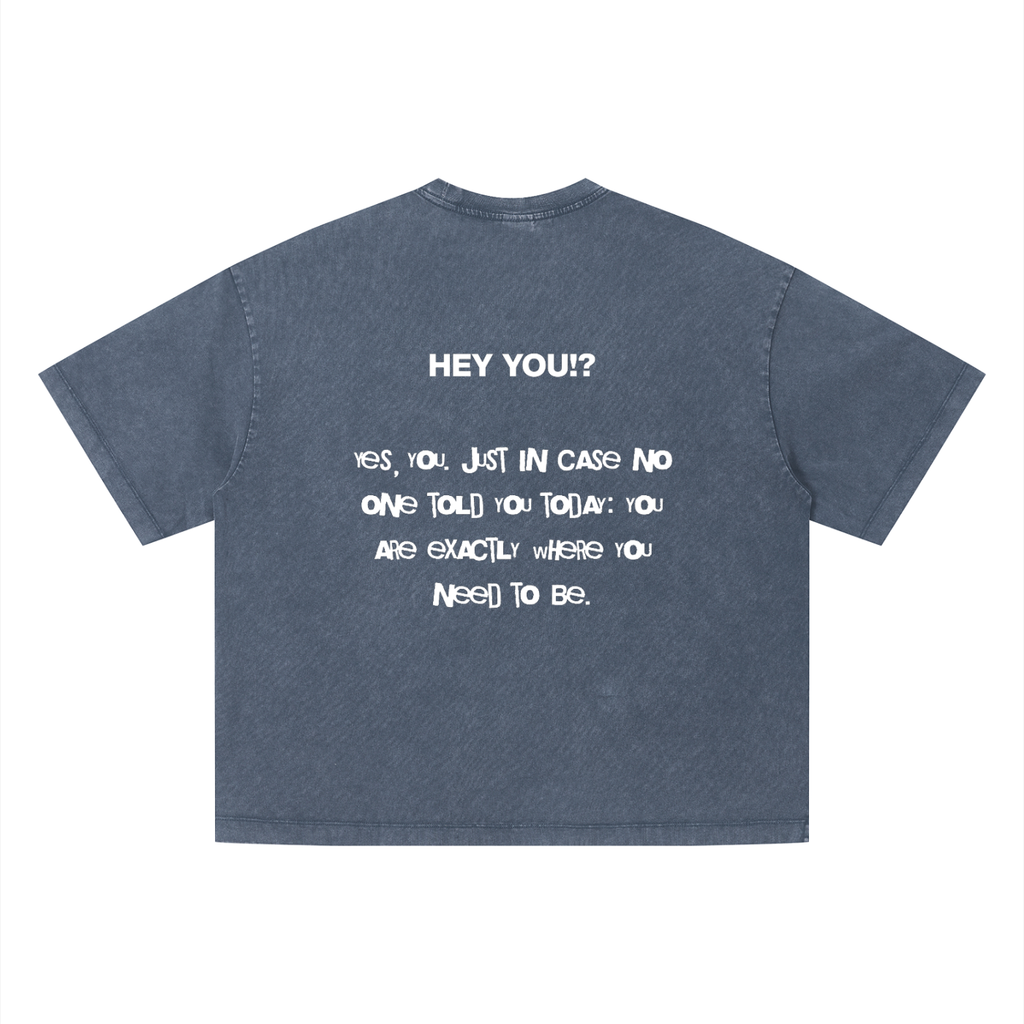 Hey You!? Boxy Tee — White