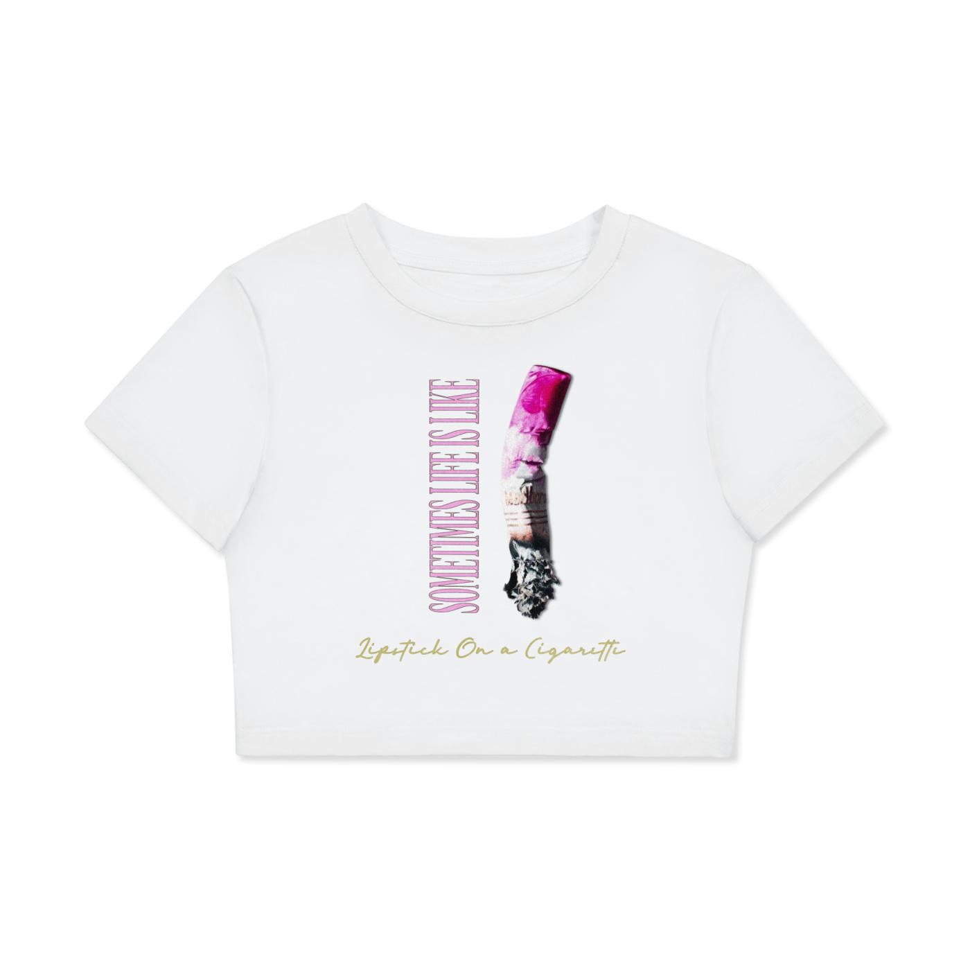Fitted Crop Cotton T-Shirt