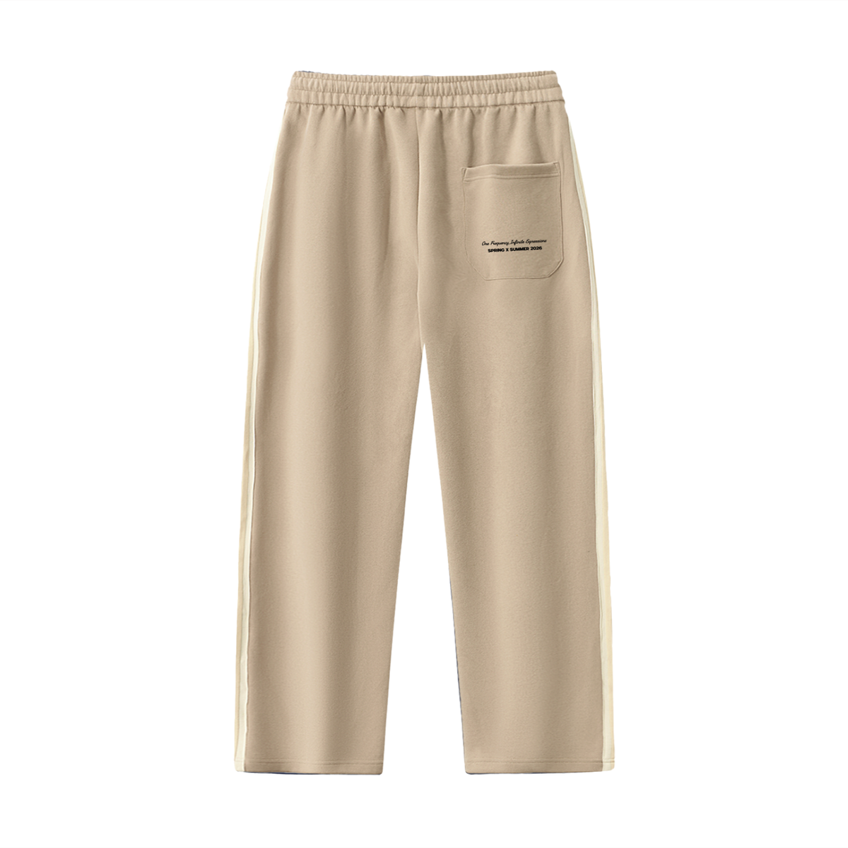 The Second String Pants - Contrast Side-Stripe Straight-Leg  Pants, back view