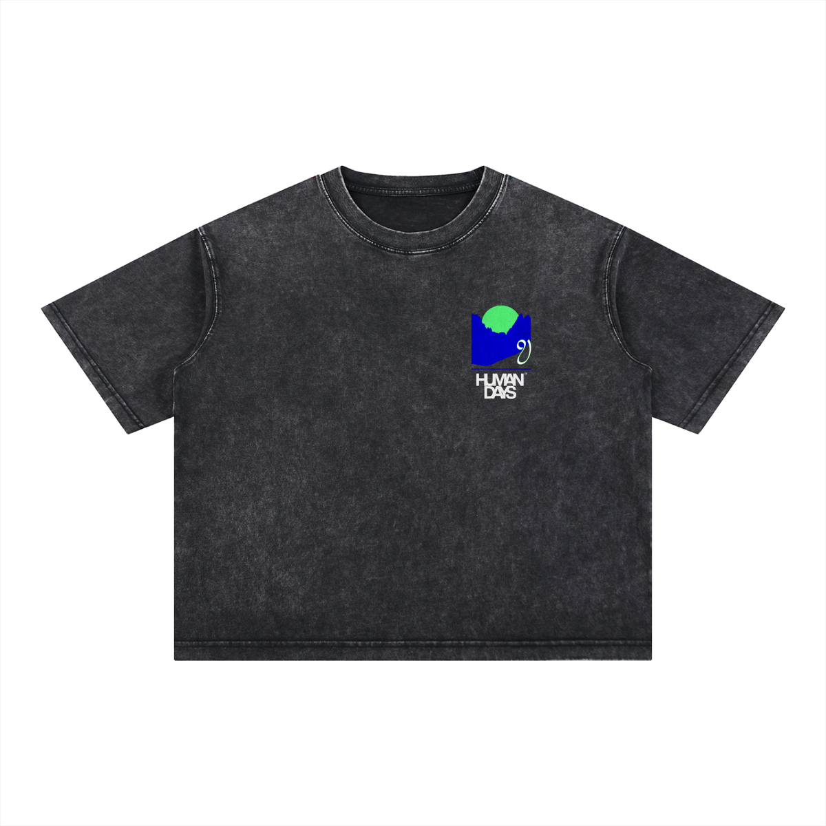 The Overlook Tee - Mineral Wash Boxy Cotton T-Shirt, front view