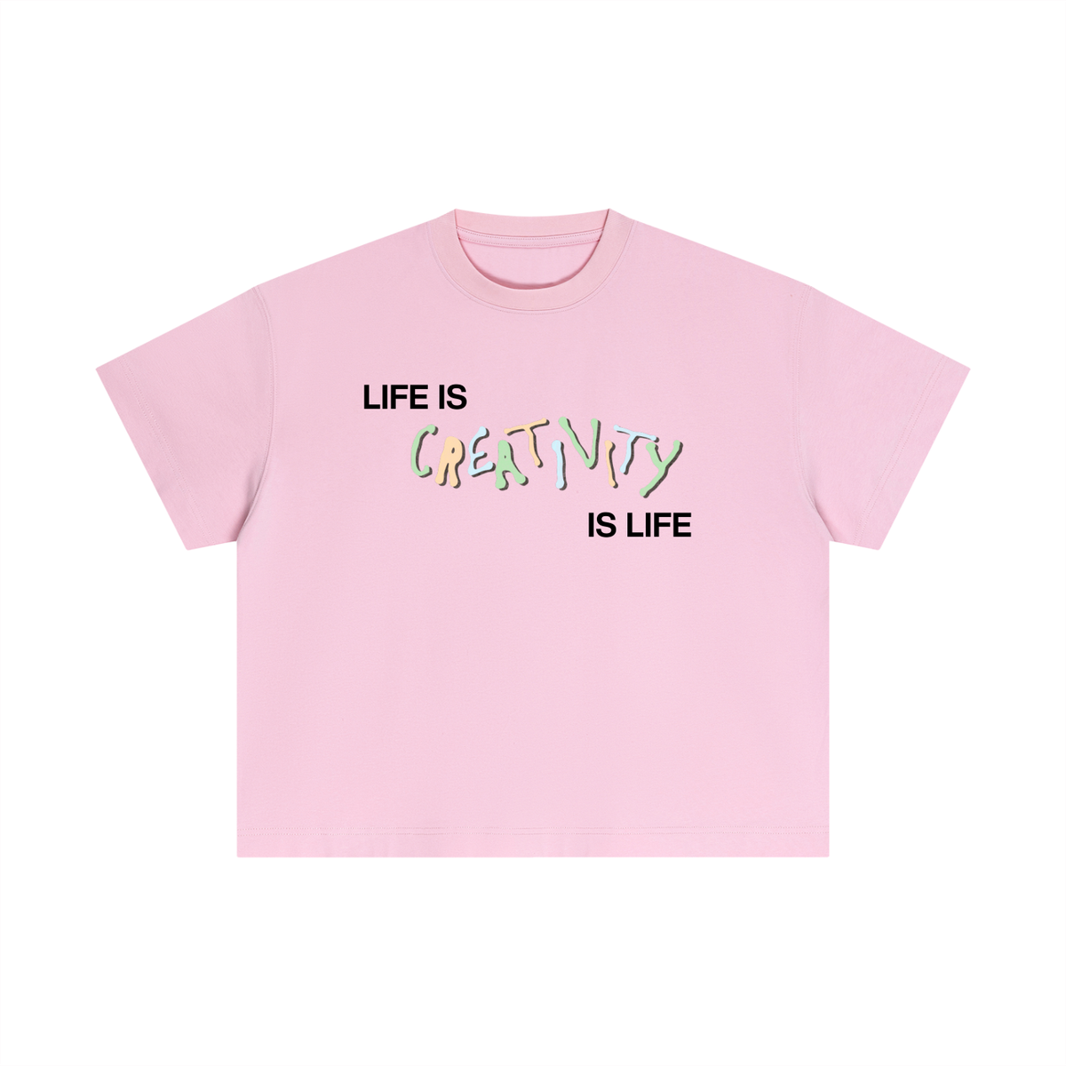The Manifesto Tee - Essential Cotton Boxy T-Shirt, detail view