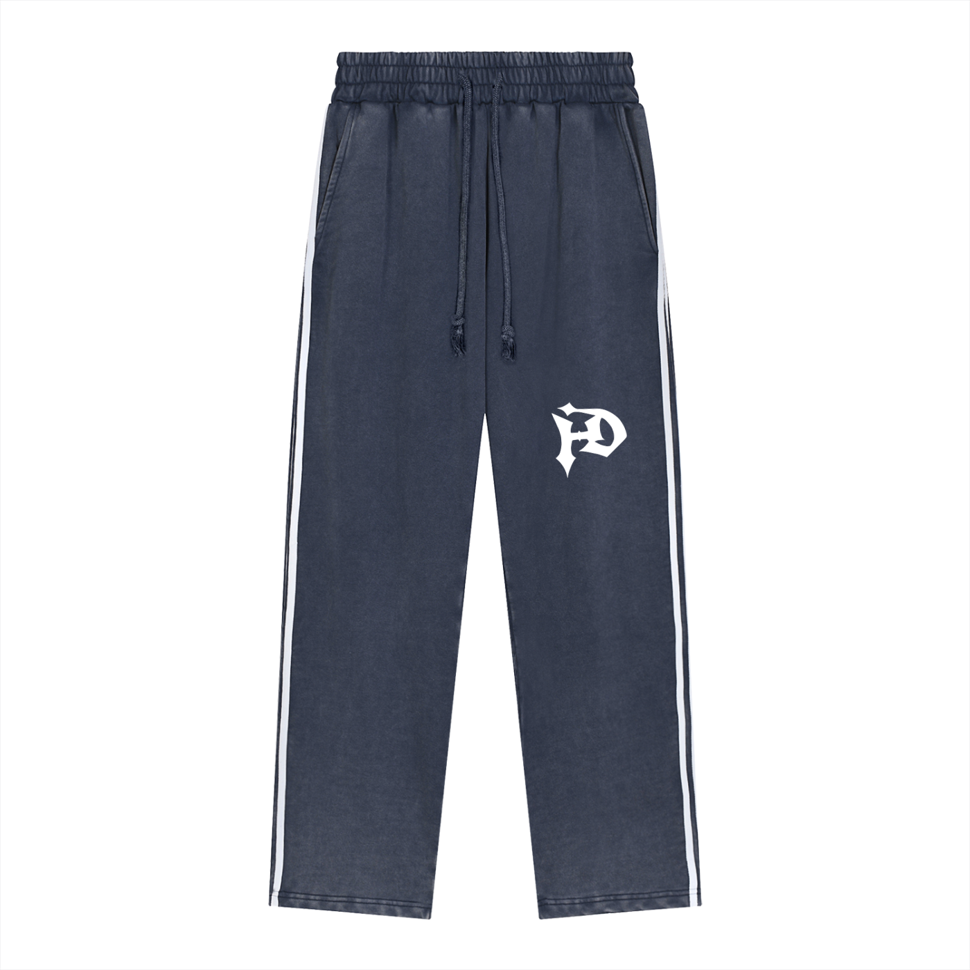 Snow Washed Contrast Tape Sweatpants