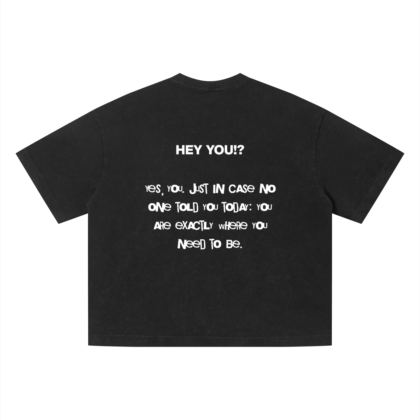 Hey You!? Boxy Tee — White