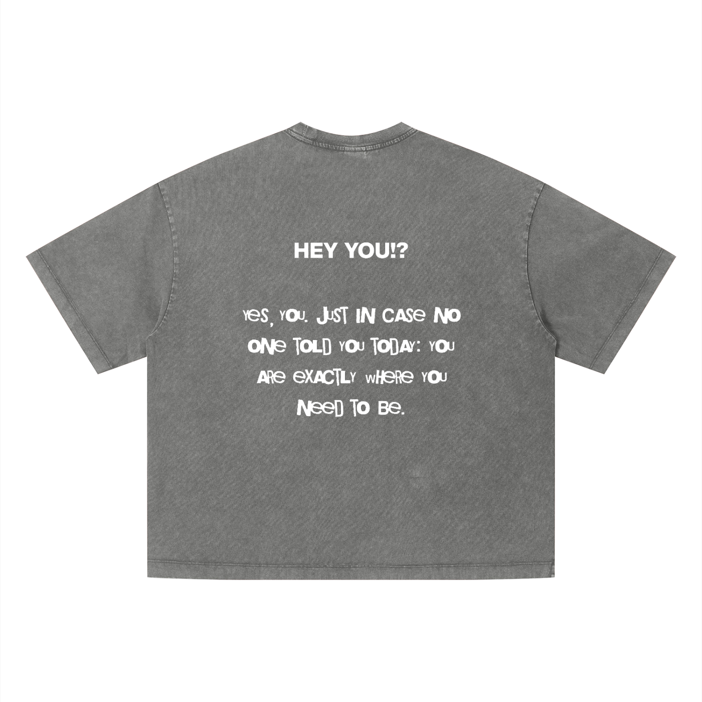 Hey You!? Boxy Tee — White