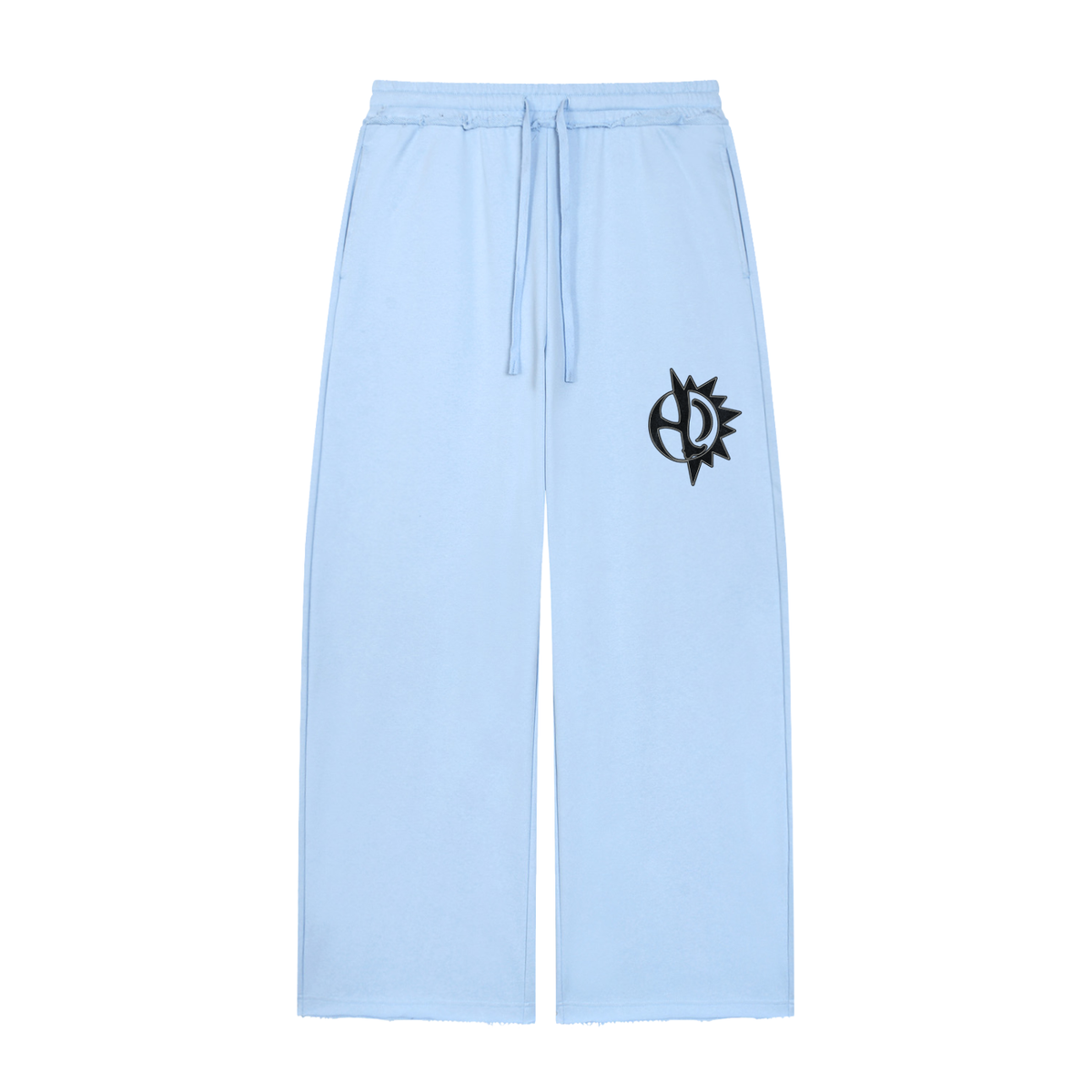 The Wide Awake Sweatpants - Women’s Wide Leg Raw Edge Sweatpants, detail view