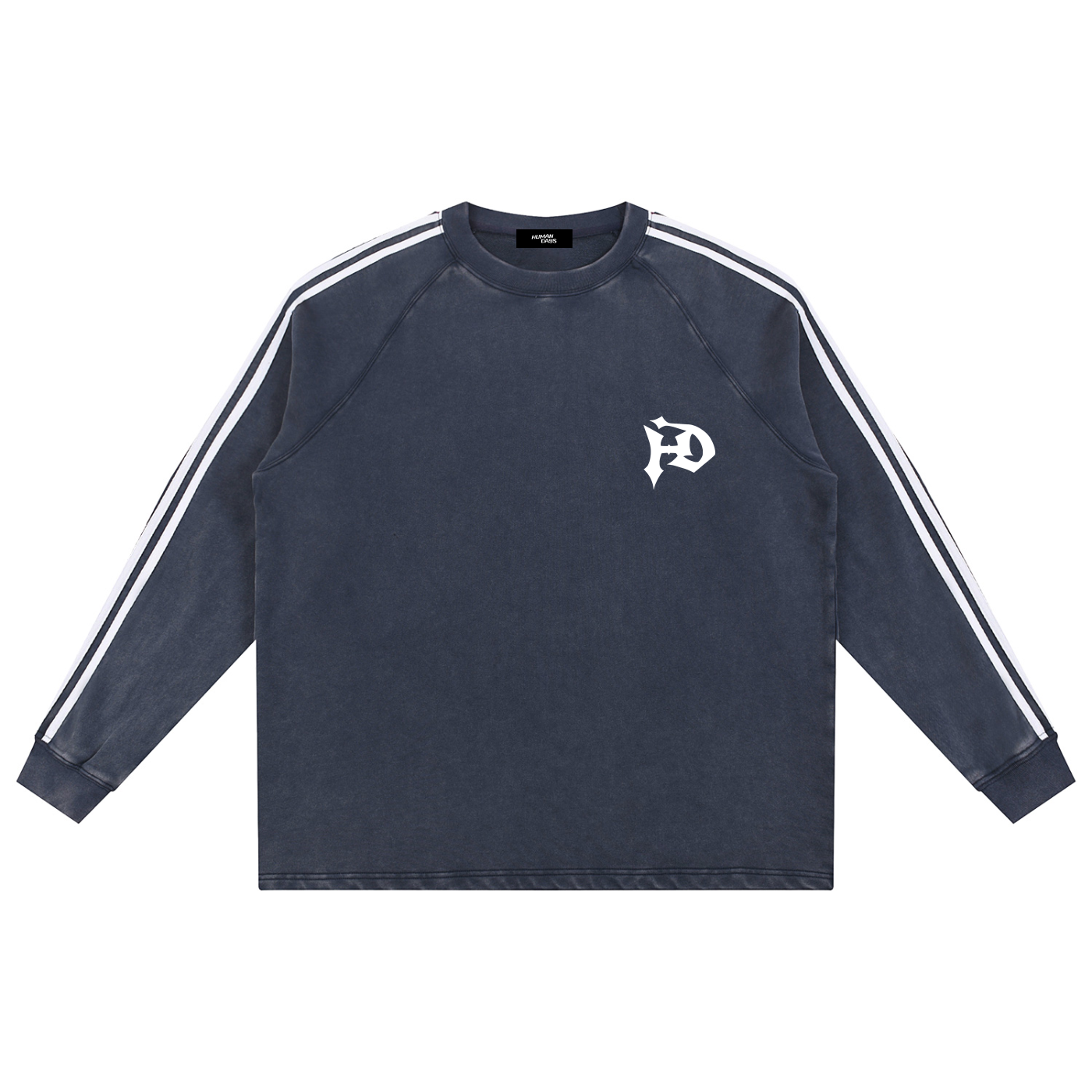 Snow Washed Contrast Tape Sweatshirt