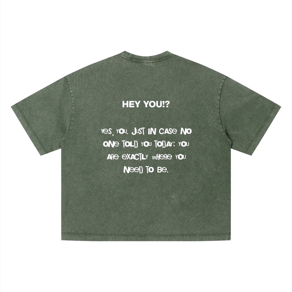 Hey You!? Boxy Tee — White