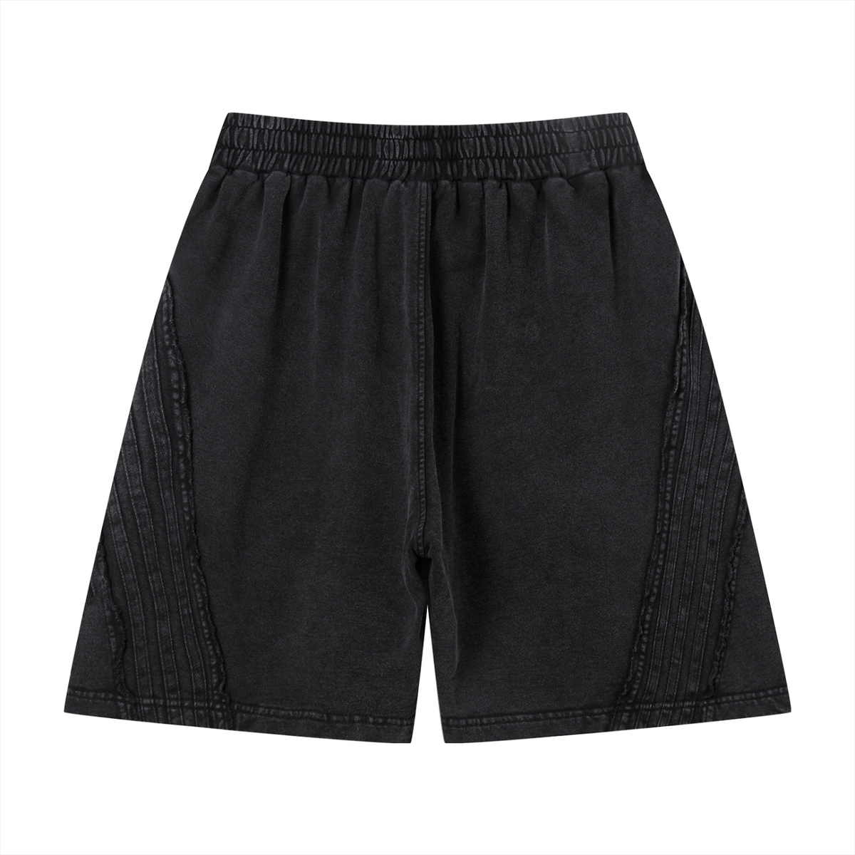 The Raw Deal Shorts - Unisex Vintage Wash Raw Edge Shorts, back view