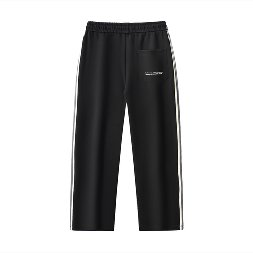 Contrast Side-Stripe Straight-Leg  Pants