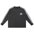Snow Washed Contrast Tape Sweatshirt