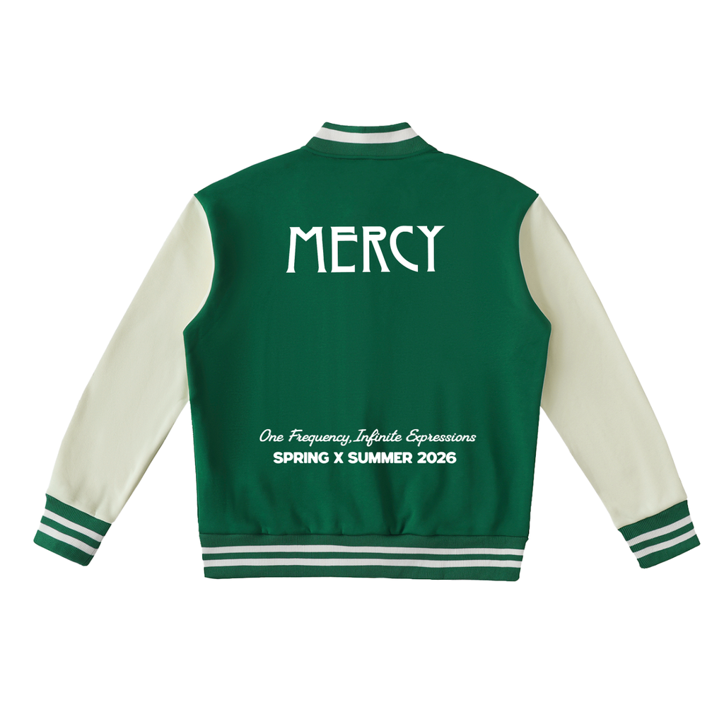 Two-Tone Fleeced Varsity Jacket