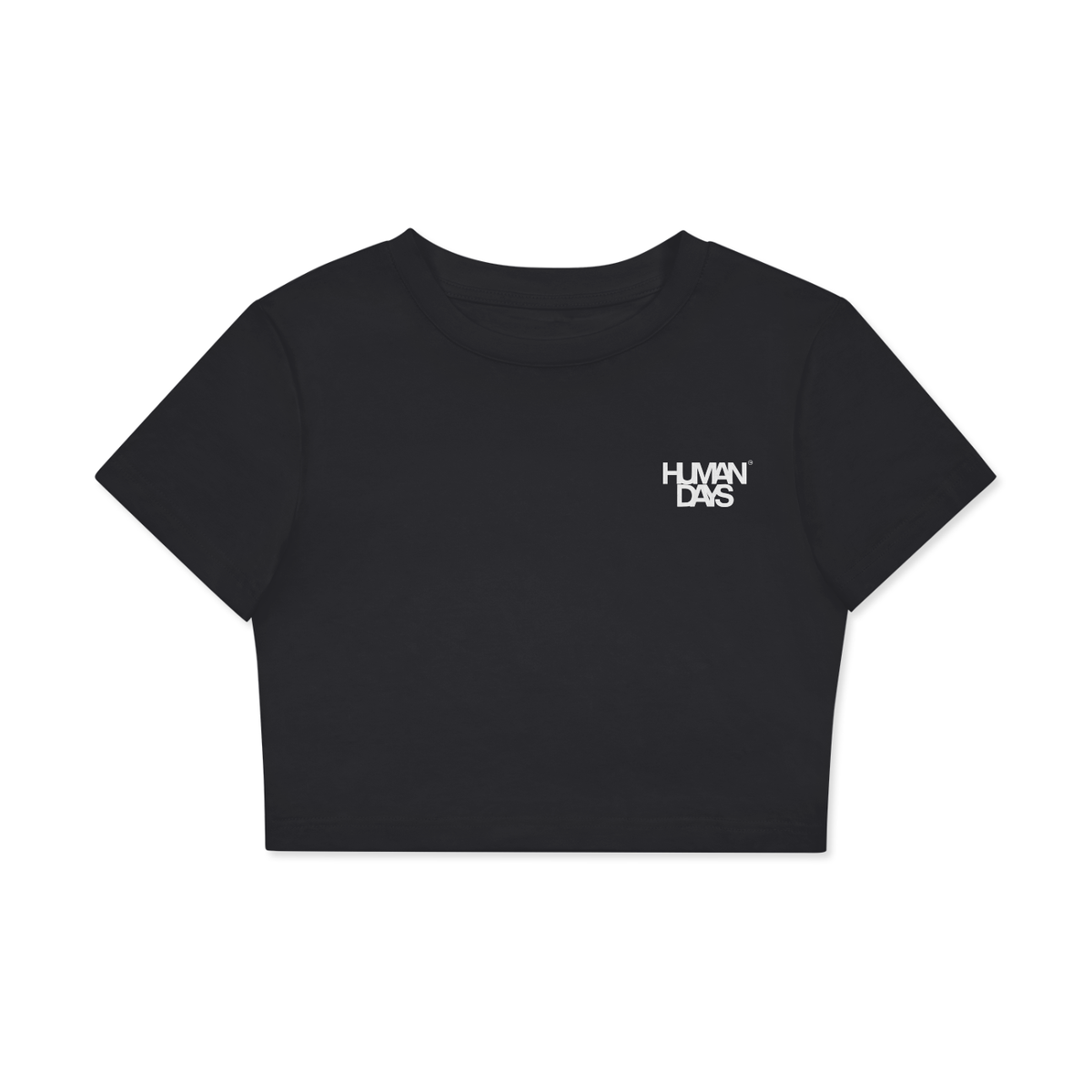 The Second Skin Tee - Fitted Crop Cotton T-Shirt, front view