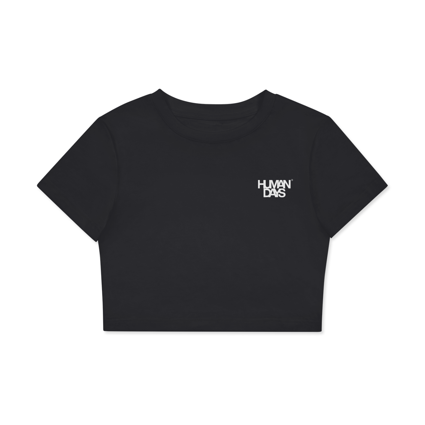 Fitted Crop Cotton T-Shirt