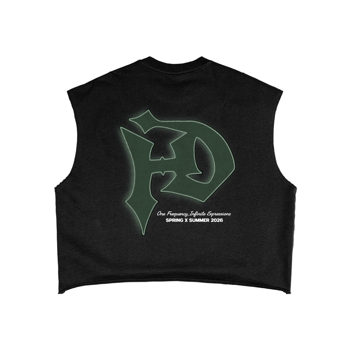 The Arm Day Tank - French Terry Boxy Tank Top, back view