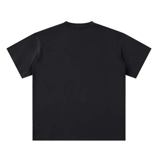 The Uprising Tee - black sueded cotton t-shirt, back view