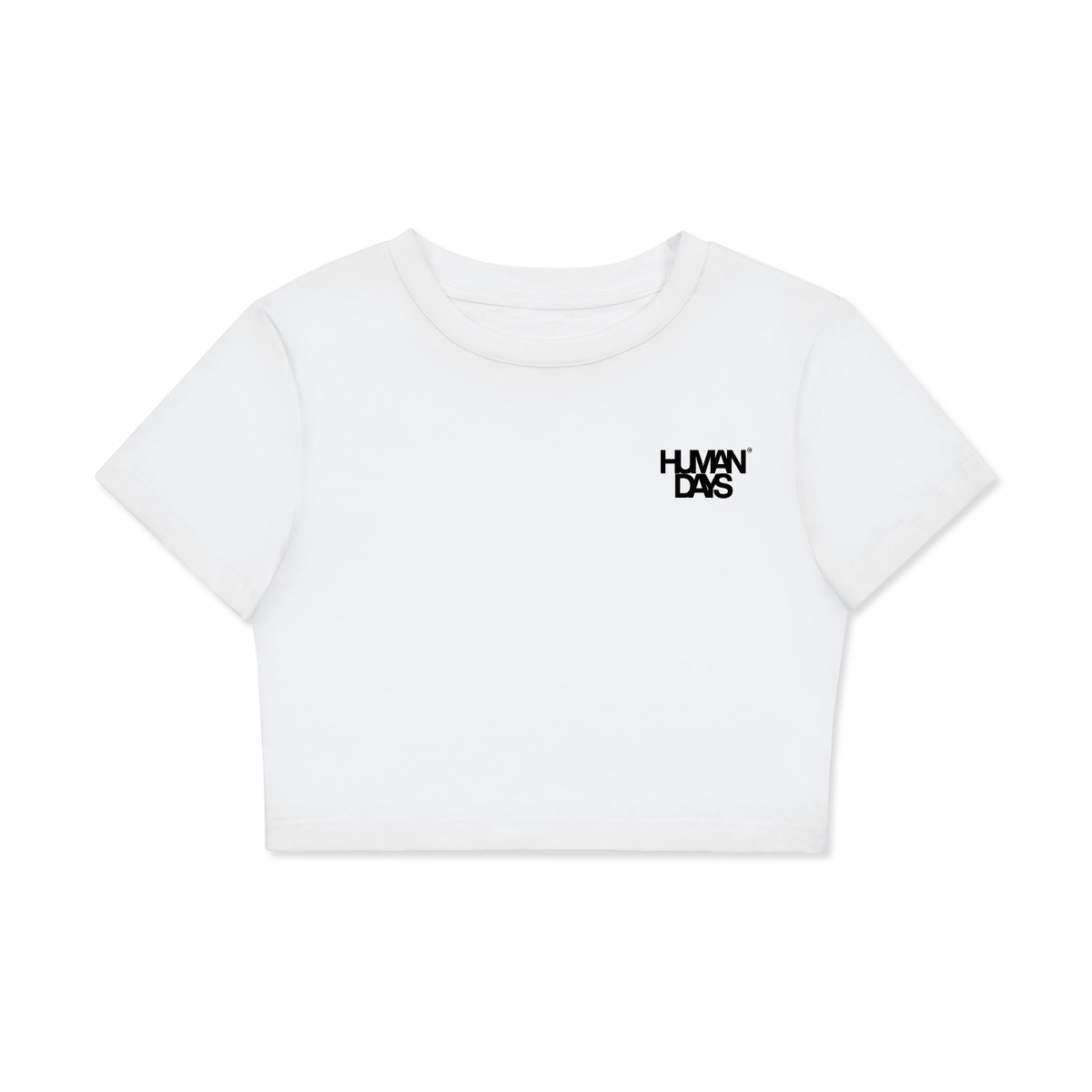 The Baby Tee - Fitted Crop Cotton T-Shirt, front view