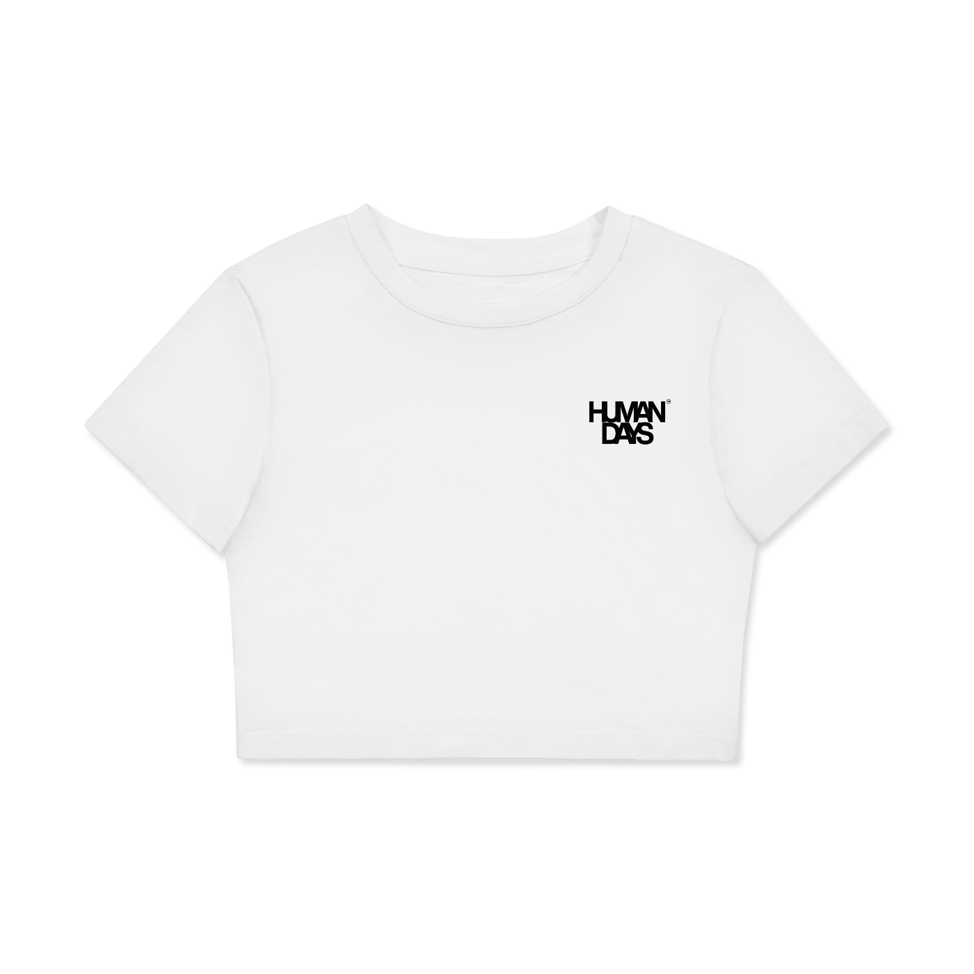Fitted Crop Cotton T-Shirt
