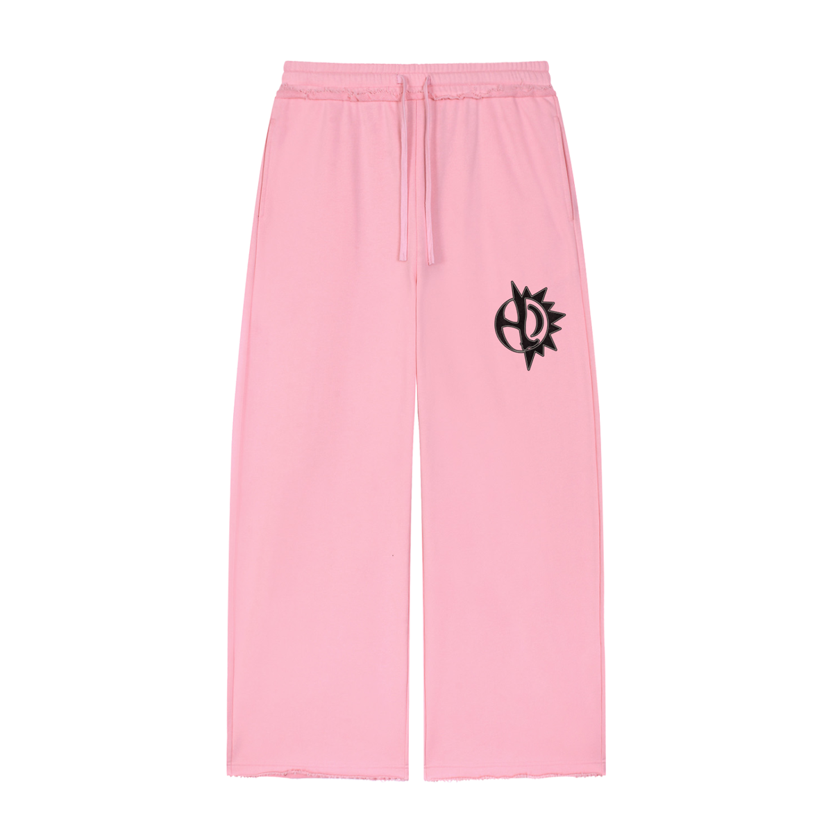 The Wide Awake Sweatpants - Women’s Wide Leg Raw Edge Sweatpants, detail view