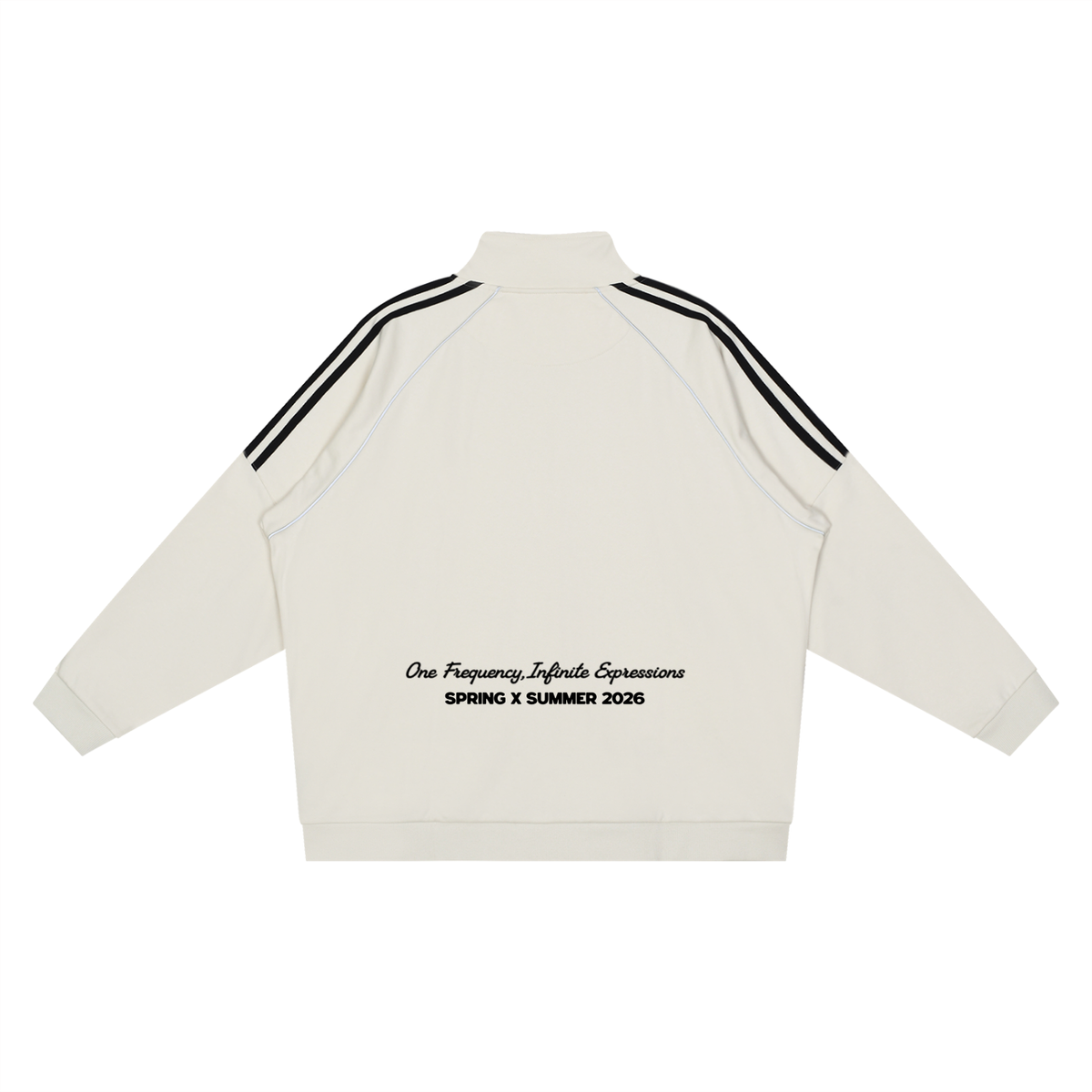 The Bleacher Jacket - Reflection Striped Raglan Sleeve  Jacket, back view