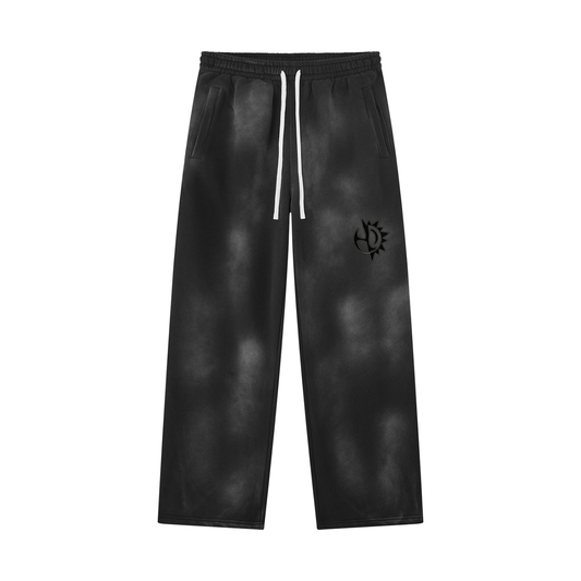 The Sundown Sweatpants - sunfade wide leg fleece sweatpants, front view