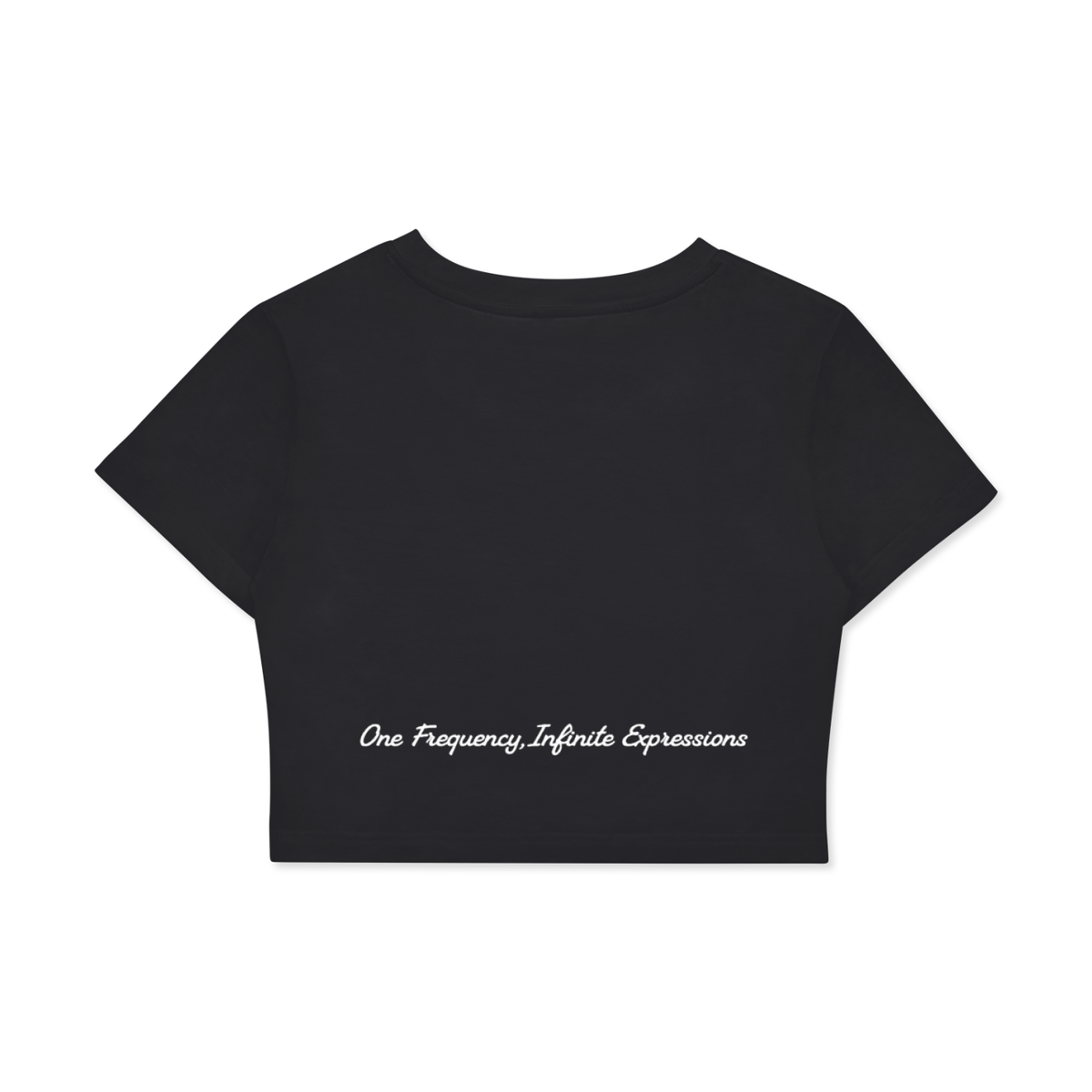 The Second Skin Tee - Fitted Crop Cotton T-Shirt, back view