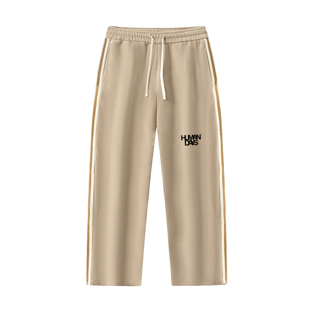 Contrast Side-Stripe Straight-Leg  Pants