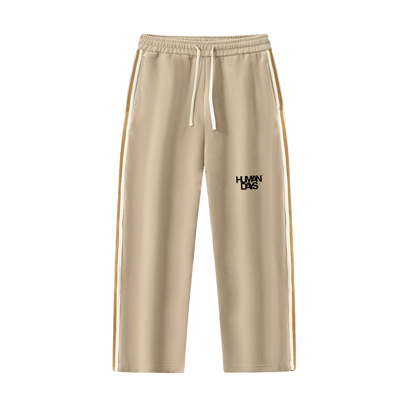 Contrast Side-Stripe Straight-Leg  Pants
